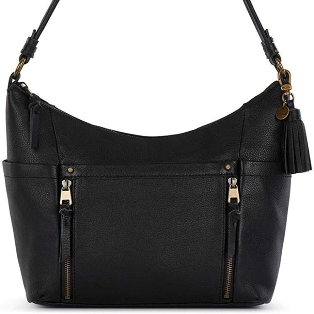 The Sak Collective Kiera Black Pebbled Leather Hobo Bag